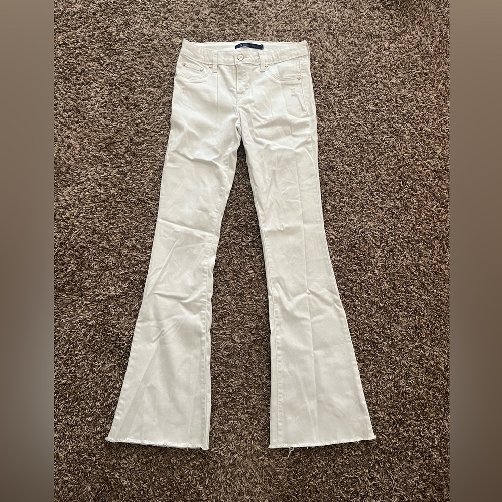 White bootcut jeans